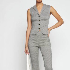 NEVER WORN Reformation Black and White Vest and Pants (a 2 piece suit)
